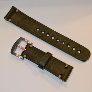 Genuine Leather Green Watch Band